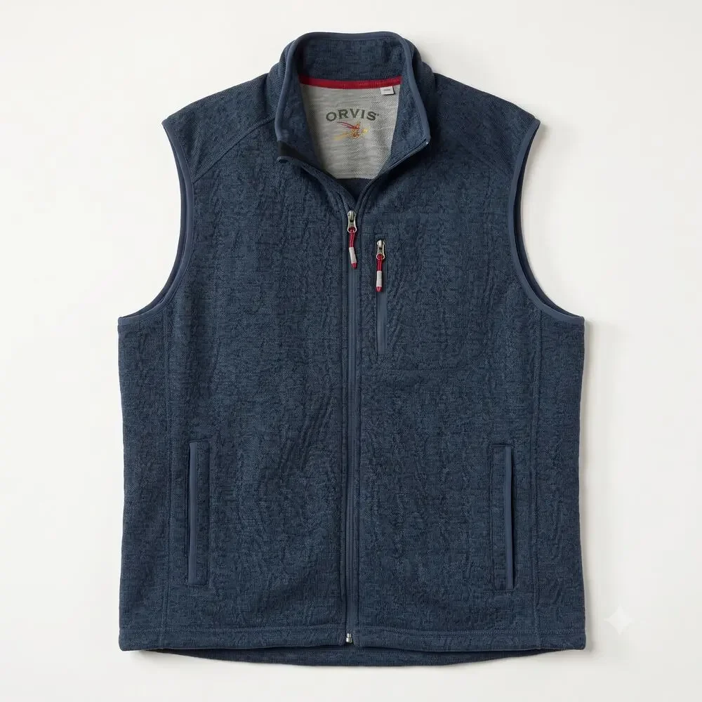 Orvis Mens XXL Gorpcore Outdoors Fishermancore Full Zip Mock Neck Sweater Vest